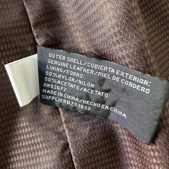 Worthington Genuine Lambskin Leather Coat Women’s Medium Zip Up Jacket Vtg Black - Picture 9 of 13